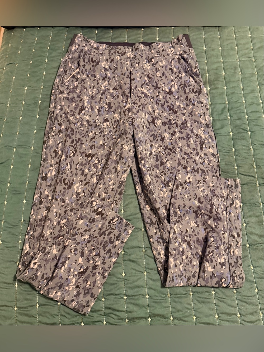 Athleta Blue and Gray Camo Track Joggers